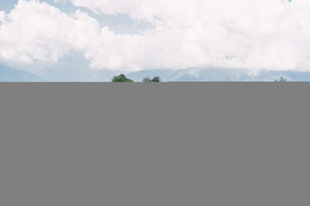 beautiful mountain landscape. hiking and mountaineering. ecologyの写真素材