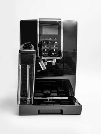 black coffee machine. a device for making delicious coffee.の写真素材