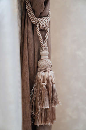Pick-up for curtains. a decorative element allows to maintain curtains in open.の写真素材