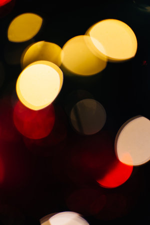 unfocused garland bulbs. Blur. the concept of Christmas decor. background.の写真素材