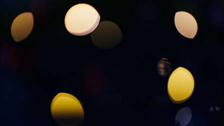 unfocused garland bulbs. Blur. the concept of Christmas decor. background.の写真素材