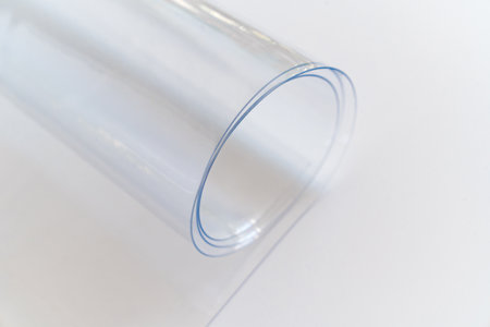 PVC film. polymeric material made of polyvinyl chloride.の写真素材