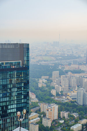 View from a skyscraper to Moscow.の写真素材