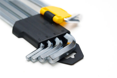 part of Set of hex imbus keys made of durable steel with tempering.