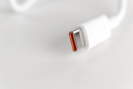 Charging cable for mobile devices with support for fast charging, USB Type-Cの写真素材