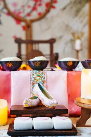 Decorations for the Korean First Birthday Party.の写真素材
