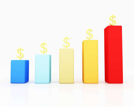 3D rendering for business graphの写真素材