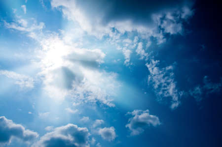 Pattern of dark sky with sun