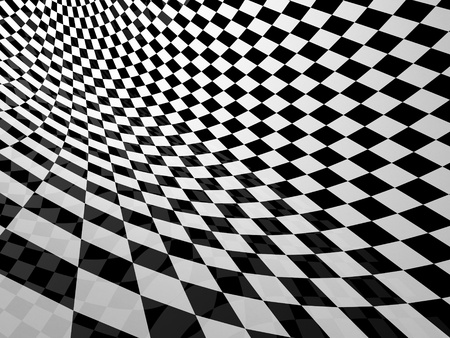 checker back and white patternの写真素材