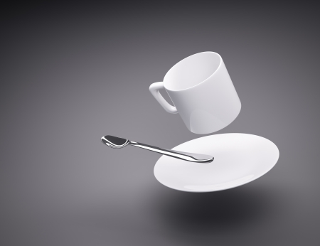 3d rendering of coffee cup spread conceptの写真素材