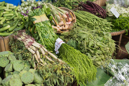 Closeup of vegetable food on marketの写真素材