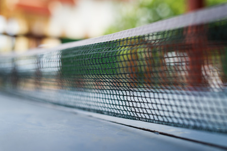 Closeup of net from table tennis sportの写真素材