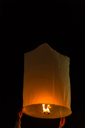 Closeup of lanterns for Yee Peng Festivalの写真素材