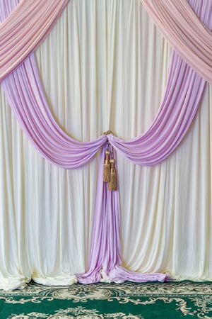 Closeup of curtain fabric background designの写真素材