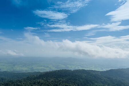 Landscape of mountain with clouds skyの写真素材