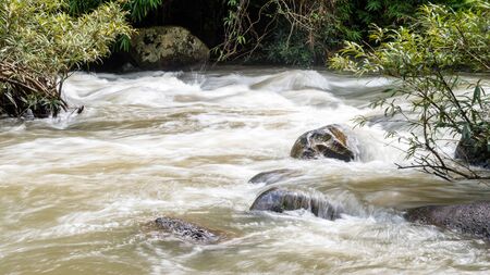 Landscape of Haew Suwat Waterfall, Khao Yai National Park, Thailandの写真素材