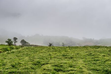 Mountain and clouds sky landscapeの写真素材