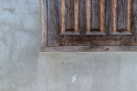 Old wood with concrete wall backgroundの写真素材