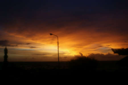 Sunset view at Padang Indonesiaの素材