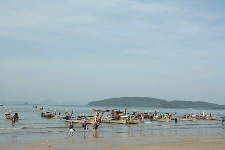 Boats ready for touristsの素材