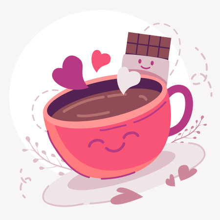 Valentine's day design. Holiday banner, web poster, flyer, stylish brochure, greeting card, cover. Romantic backgroundのイラスト素材