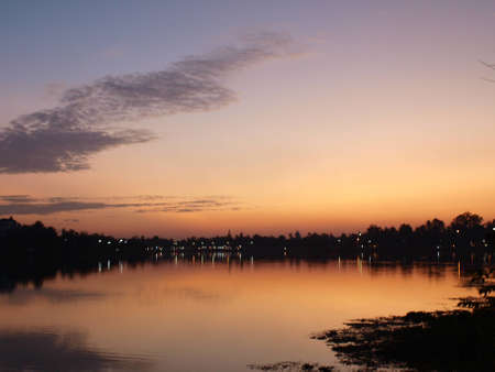 The sky at sunsetの写真素材