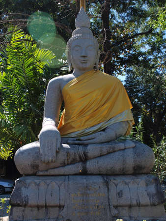 A marble Buddha statue.の写真素材