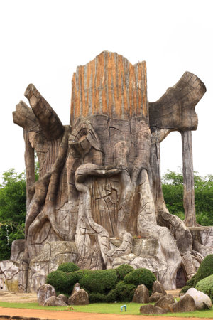 stump tree modelの写真素材