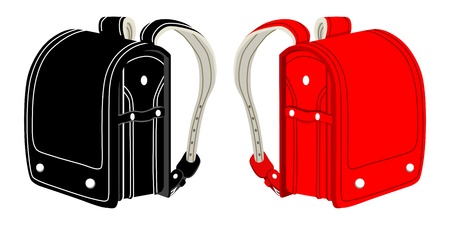 Japanese students bagのイラスト素材