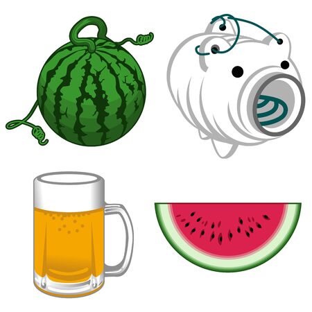 Japanese summer traditionのイラスト素材