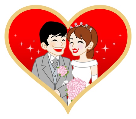 Heart  Married Coupleのイラスト素材