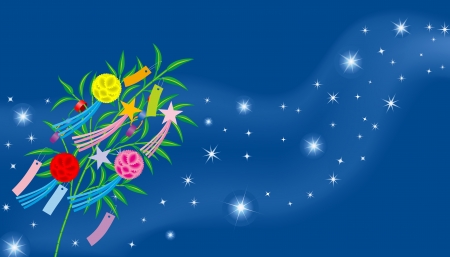Tanabata image means a image of traditional summer Festival in Japanの販売画像