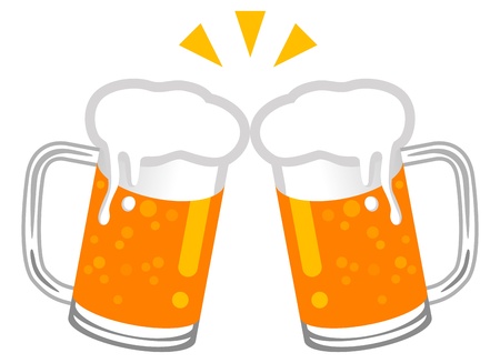 Toast with Beerのイラスト素材