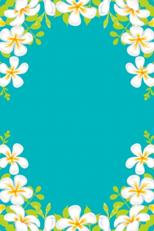 Tropical Flower frameのイラスト素材