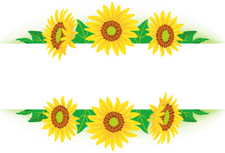 Sunflower frameのイラスト素材