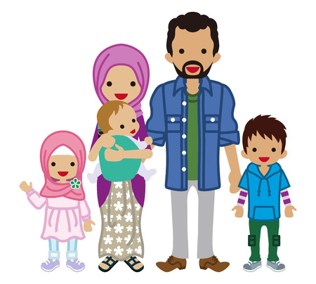 Young family -Muslimのイラスト素材