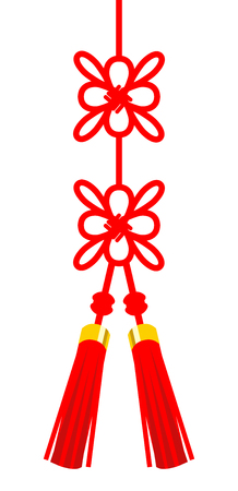 Chinese,New Year Ornament - Knotting Decorationのイラスト素材