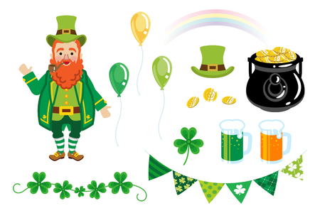 St. Patrick's day decoration set.のイラスト素材