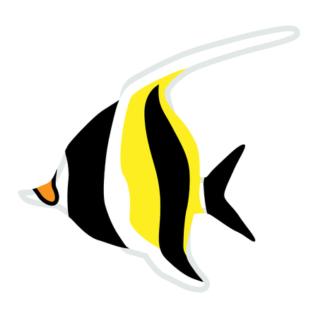Tropical fish - Angelfishのイラスト素材