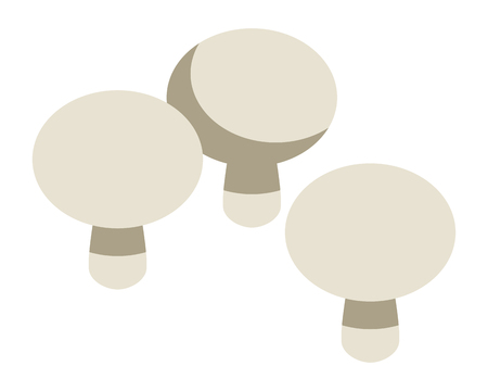 Three white mushrooms clip artのイラスト素材