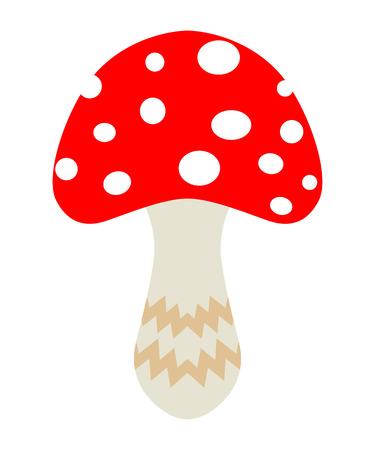 Red colored mushroomのイラスト素材