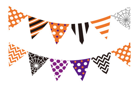 Halloween Pattern Bunting -Design Elementのイラスト素材