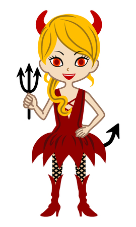 Evil girl - Halloween costume Characterのイラスト素材