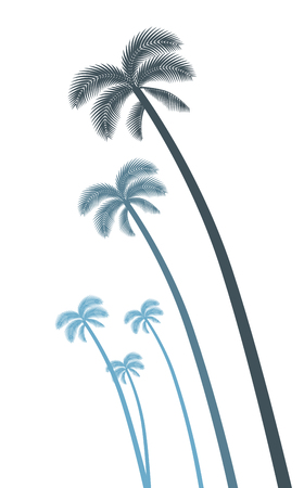 Palm trees silhouette clip artのイラスト素材