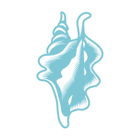 Seashell line art icon - shellfish 01のイラスト素材