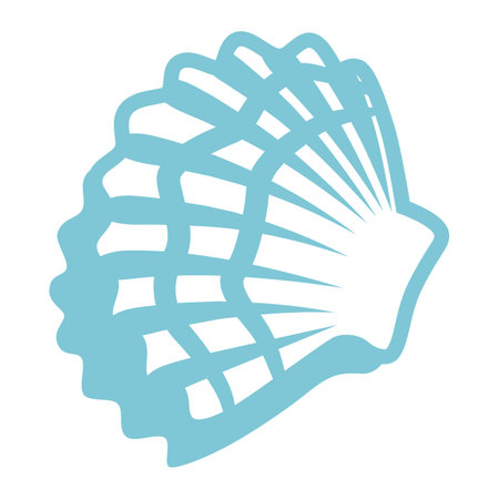 Seashell line art icon - cockleshellのイラスト素材