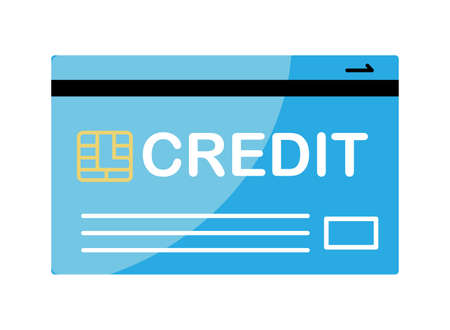 Credit card - front side, front viewのイラスト素材