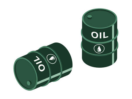Two oil barrelsのイラスト素材