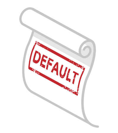 Notification paper stamped words "default"のイラスト素材