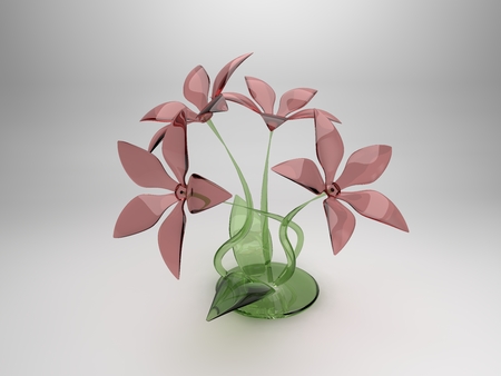 Bouquet of colorful flowers glass の写真素材